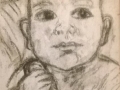 Ritratto di bambino visto da  P. A. Renoir, disegno preparatorio