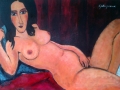 Omaggio a A. Modigliani, Nudo reclinato 1917